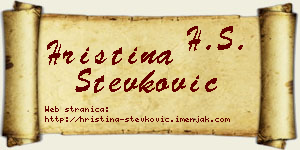 Hristina Stevković vizit kartica